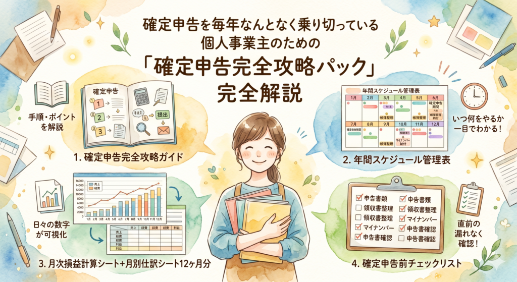 確定申告を毎年なんとなく乗り切っている個人事業主のための「確定申告完全攻略パック」完全解説