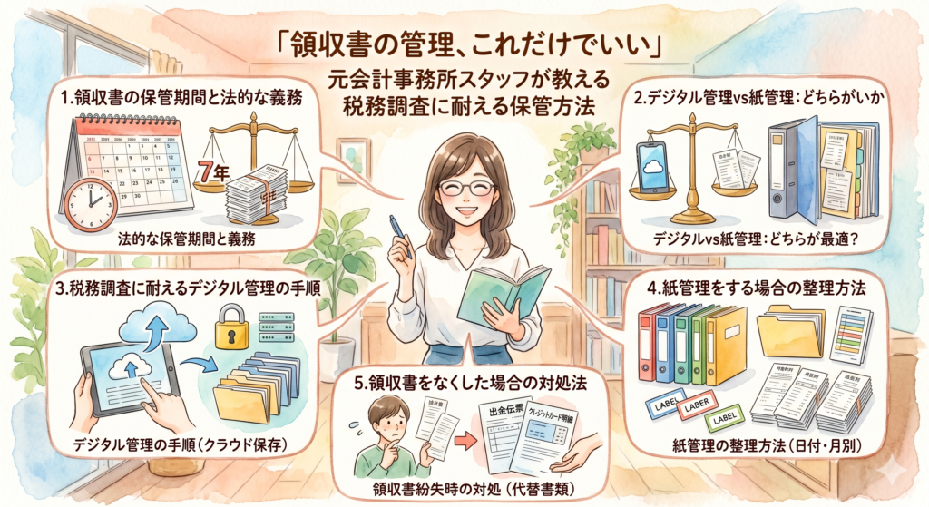 領収書の管理、これだけでいい。元会計事務所スタッフが教える税務調査に耐える保管方法