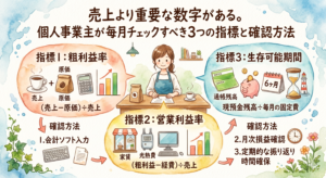 売上より重要な数字がある。個人事業主が毎月チェックすべき3つの指標と確認方法