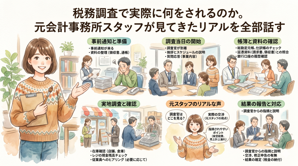 税務調査で実際に何をされるのか。元会計事務所スタッフが見てきたリアルを全部話す