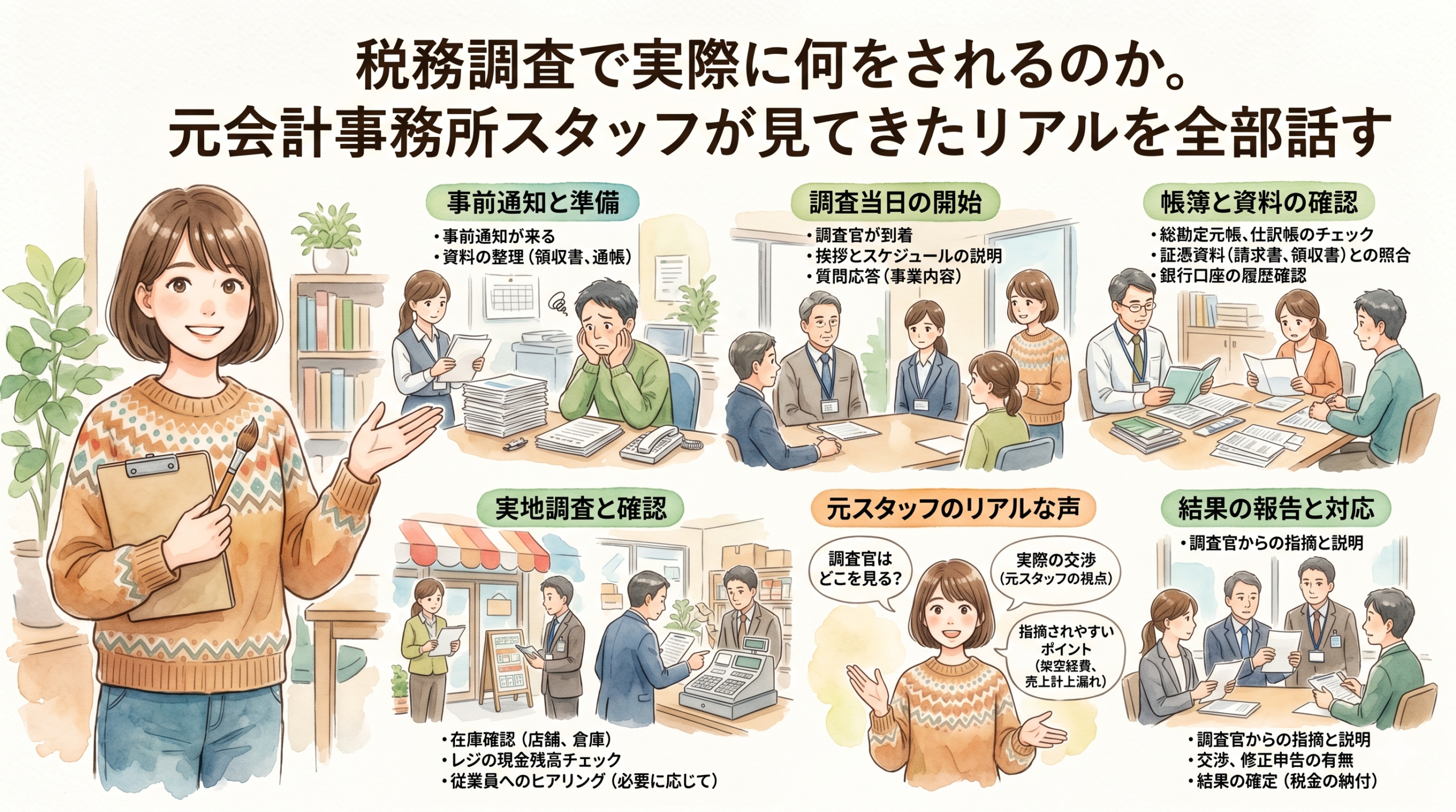 税務調査で実際に何をされるのか。元会計事務所スタッフが見てきたリアルを全部話す