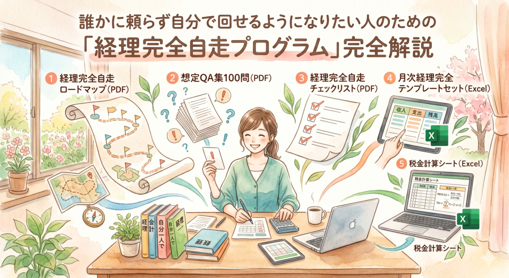 経理を誰かに頼らず自分で回せるようになりたい人のための「経理完全自走プログラム」完全解説