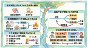 個人事業主の社会保険の仕組みを解説｜国民健康保険・国民年金の基本と節約できるポイント