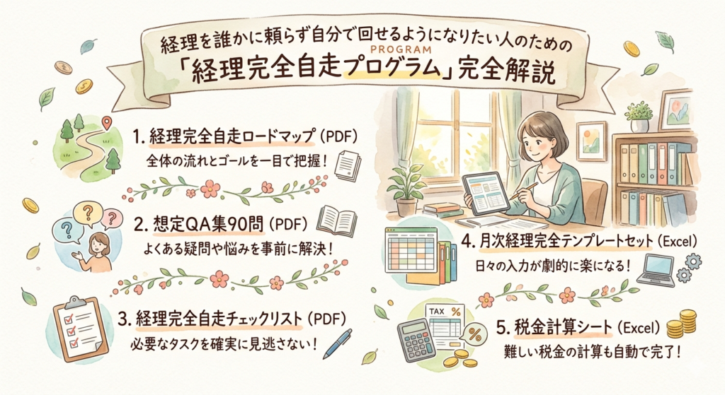経理を誰かに頼らず自分で回せるようになりたい人のための「経理完全自走プログラム」完全解説