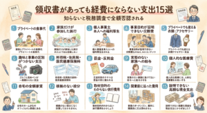 領収書があっても経費にならない支出15選。知らないと税務調査で全額否認される
